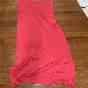 Coral maxi skirt